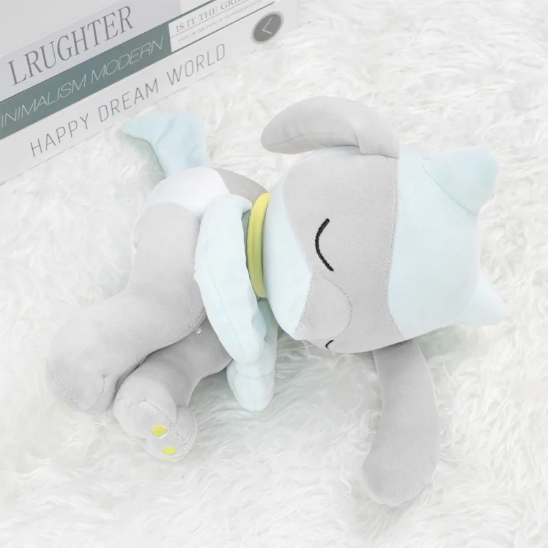 Pokemon riolu brinquedos de pelúcia bonito lucario pelúcia anime peluche enchimento macio sentado dormir evolução riolu boneca presente para crianças