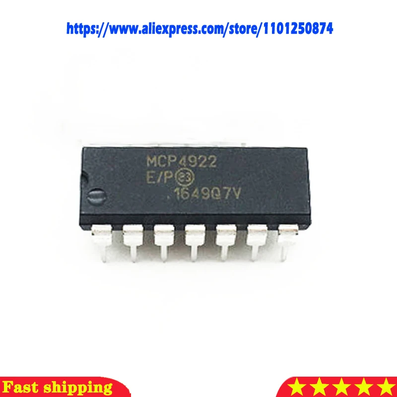 2PCS MCP4922-E/P DIP-14 MCP4922 DIP14