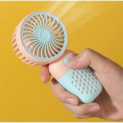 Portable Mini Handheld Fan Usb Rechargeable Electrical Fan Cute Compact Pocket Fan Student Outdoor Pocket Mini Cooler Fan Silent