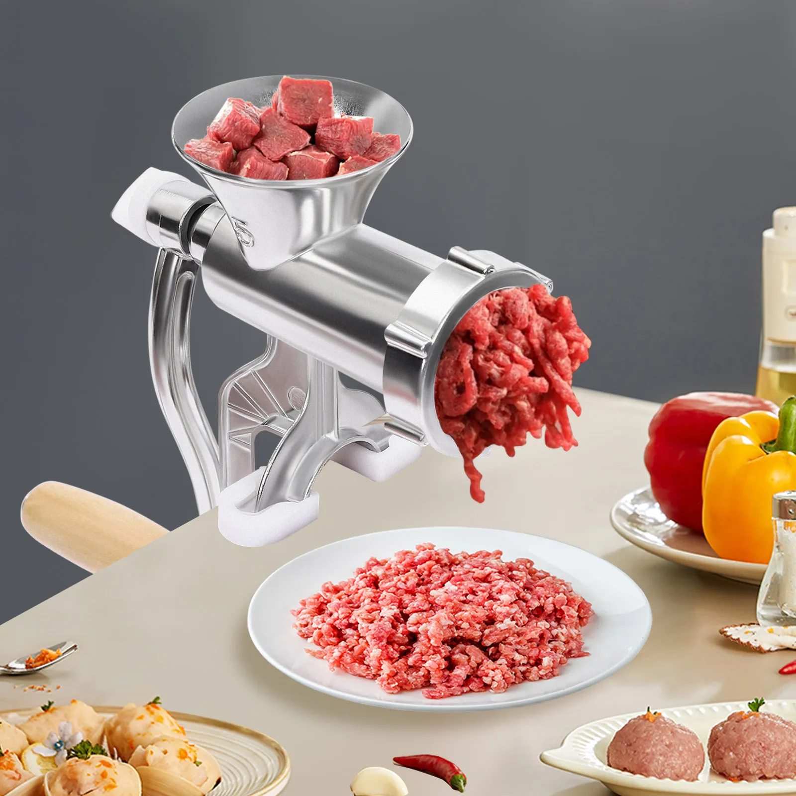 Meat Mincer, Manual Meat Mincer, Meat Mincer Sausage Maker, Multi Functional Manual Meat Grinder