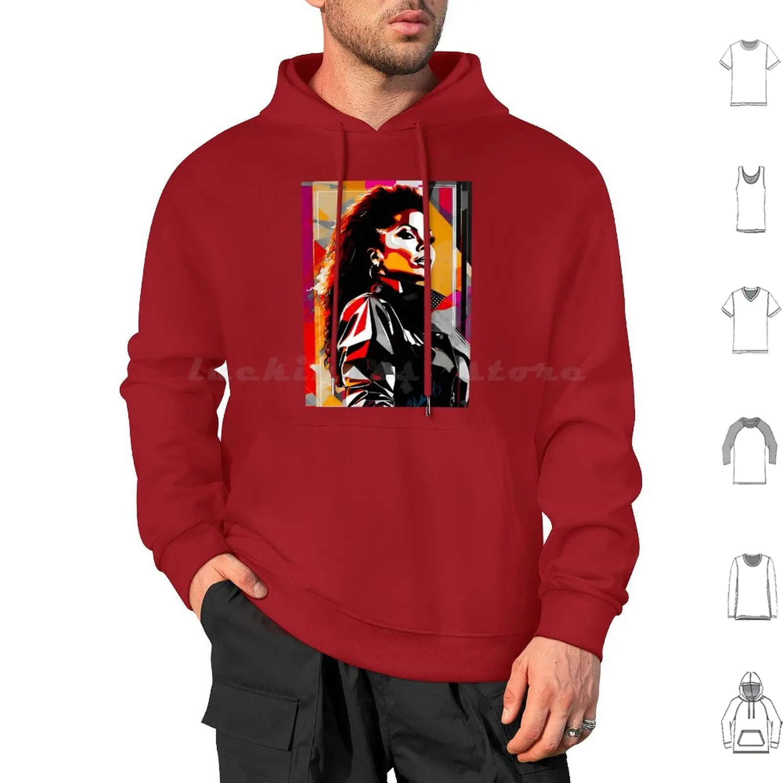 Hoodies Long Sleeve Pop Art Janet Michael Jackson Pop Fan Art Jackson 5 Control