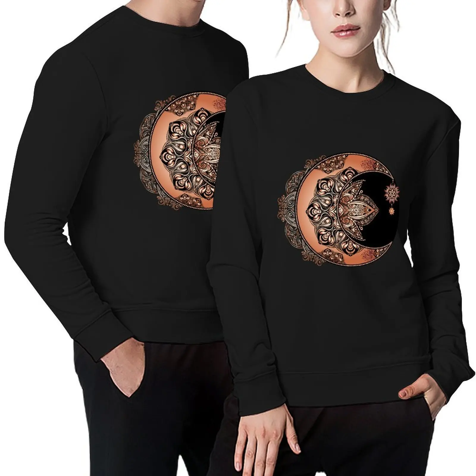

Alchemist's Mandala, Sorcerers Symbols with Elements of earth Wind Fire and Air Pullover autumn clothes autumn men sweatshirt