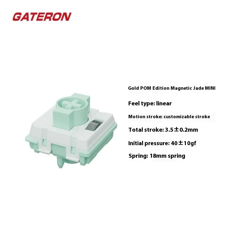 Gateron Full POM Magnetic Jade Mini Dwarf Switch Back Cover HIFI Sound Double Track Structure Cutsom Mechanical Keyboard Switch