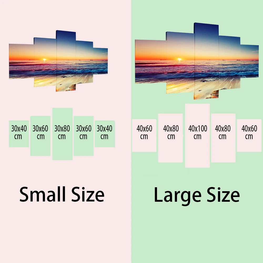 5 لوحات فنية جدارية لمناظر البحيرة الطبيعية، ملصق مطبوع على القماش عالي الدقة، مناسب للمنزل، غرفة المعيشة، لوحة تزيين الغرفة