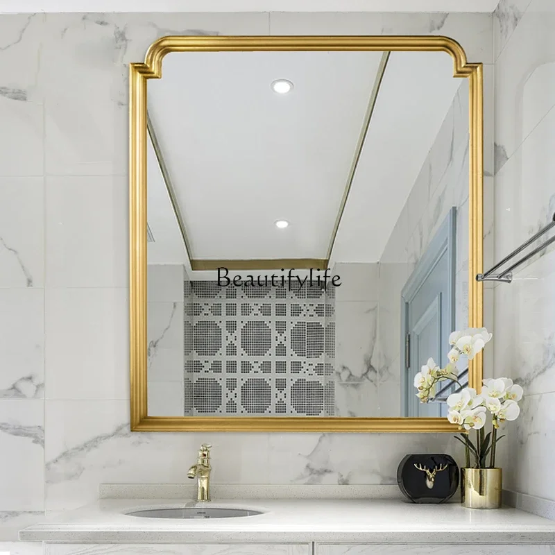 

ld 30 French bathroom bathroom mirror wall hanging household bedroom Nordic simple vanity mirror