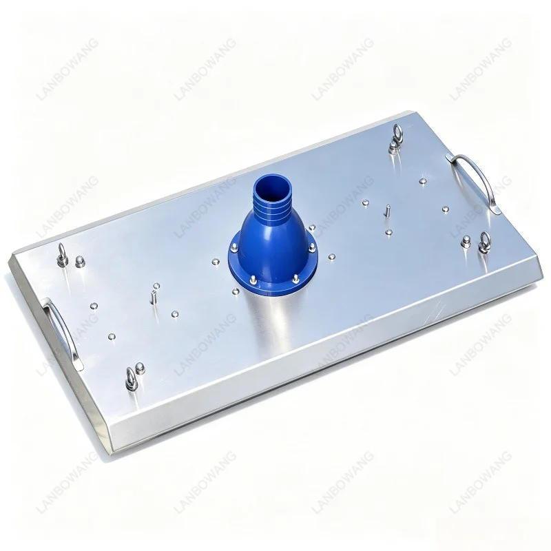 Stainless Steel Swimming Pool Suction Tray With Check Valve Pool Bottom Suction Head Cleaning Accessory
