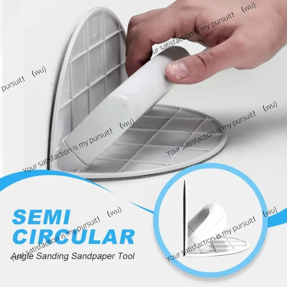 Multifunctional Semi Circular Angle Sanding Sandpaper Tool,Semicircular Internal Corner Sandpaper Hand Grinding Board Tools
