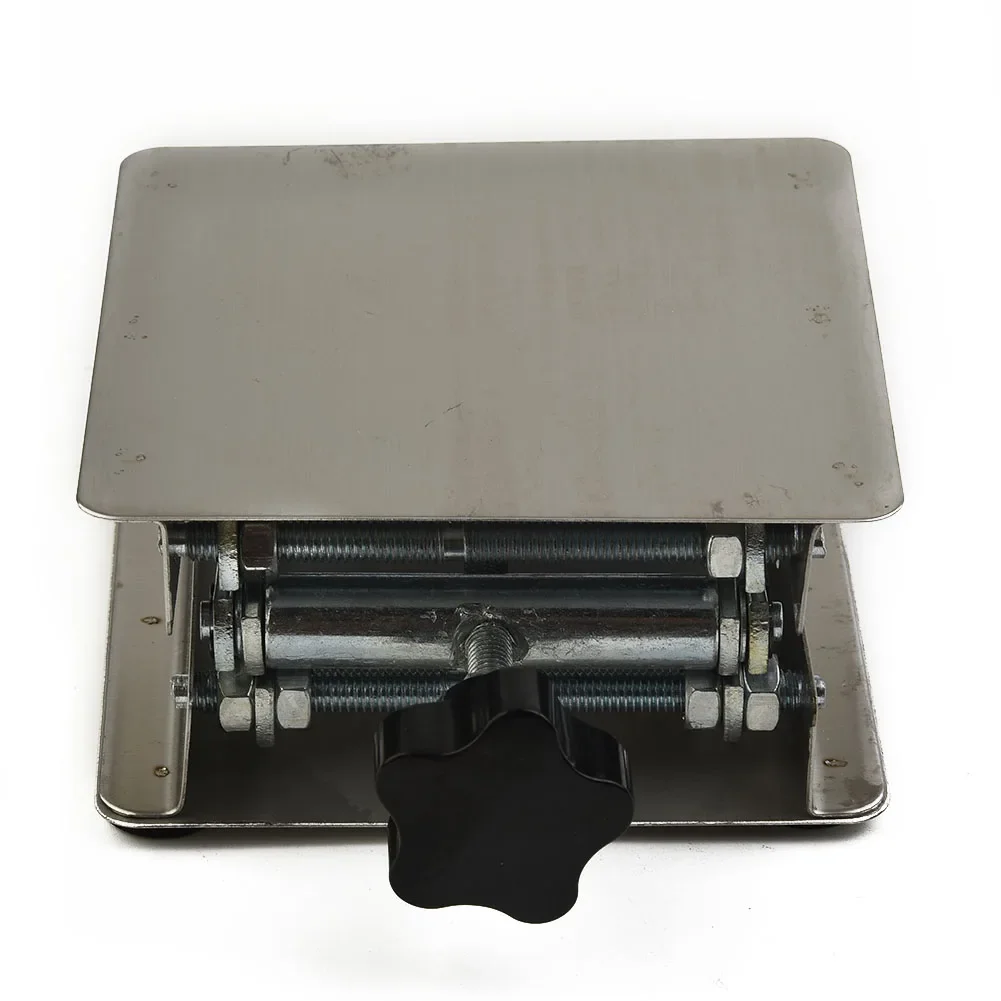 الفولاذ المقاوم للصدأ طاولة رفع آلات النجارة راوتر رافع قابل للتعديل النقش مختبر رفع منصة أدوات النجارة