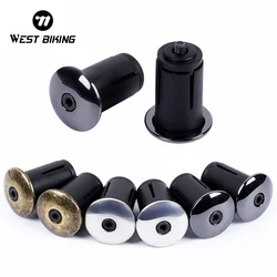 West Biking-Bicicleta Handle Bar End Cap, Guiador Plugs, Retro, Road Bike, MTB, 1 Par