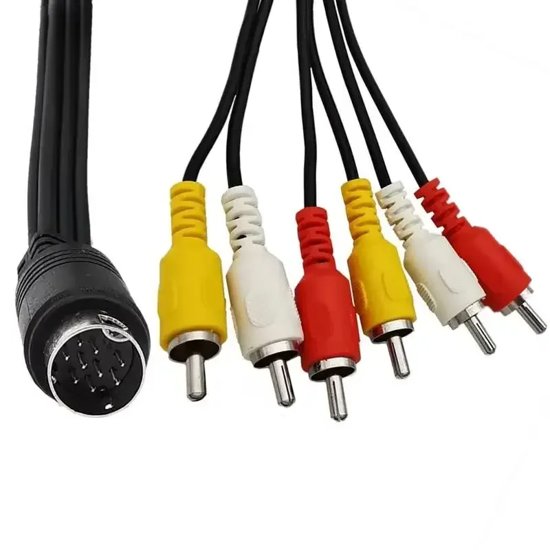 9 PIN S-Video to 3 RCA RGB 6RCA TV HDTV Adapter 6 X RCA Cable 1.8m Audio Video AV Wire Cable 9Pin to RCA Connection Cable