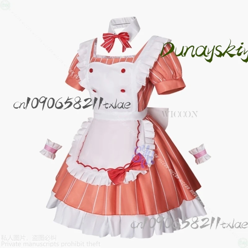 Shop1104345165 Store Lovelive AiScReam play Uehara Ayumu tume Kawaii Maid Orange Cake Dress لطيف حلو لوليتا لطيف الهالوين #5