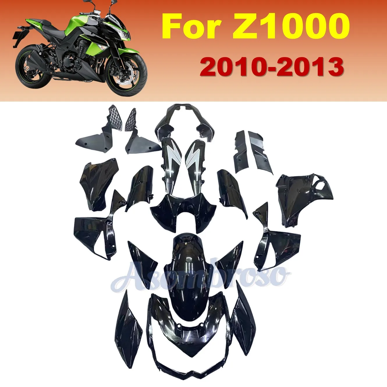

Glossy Black ABS Fairings For Z1000 2010 2011 2012 2013 Racing Motorcycle Parts Set Fairing Kit