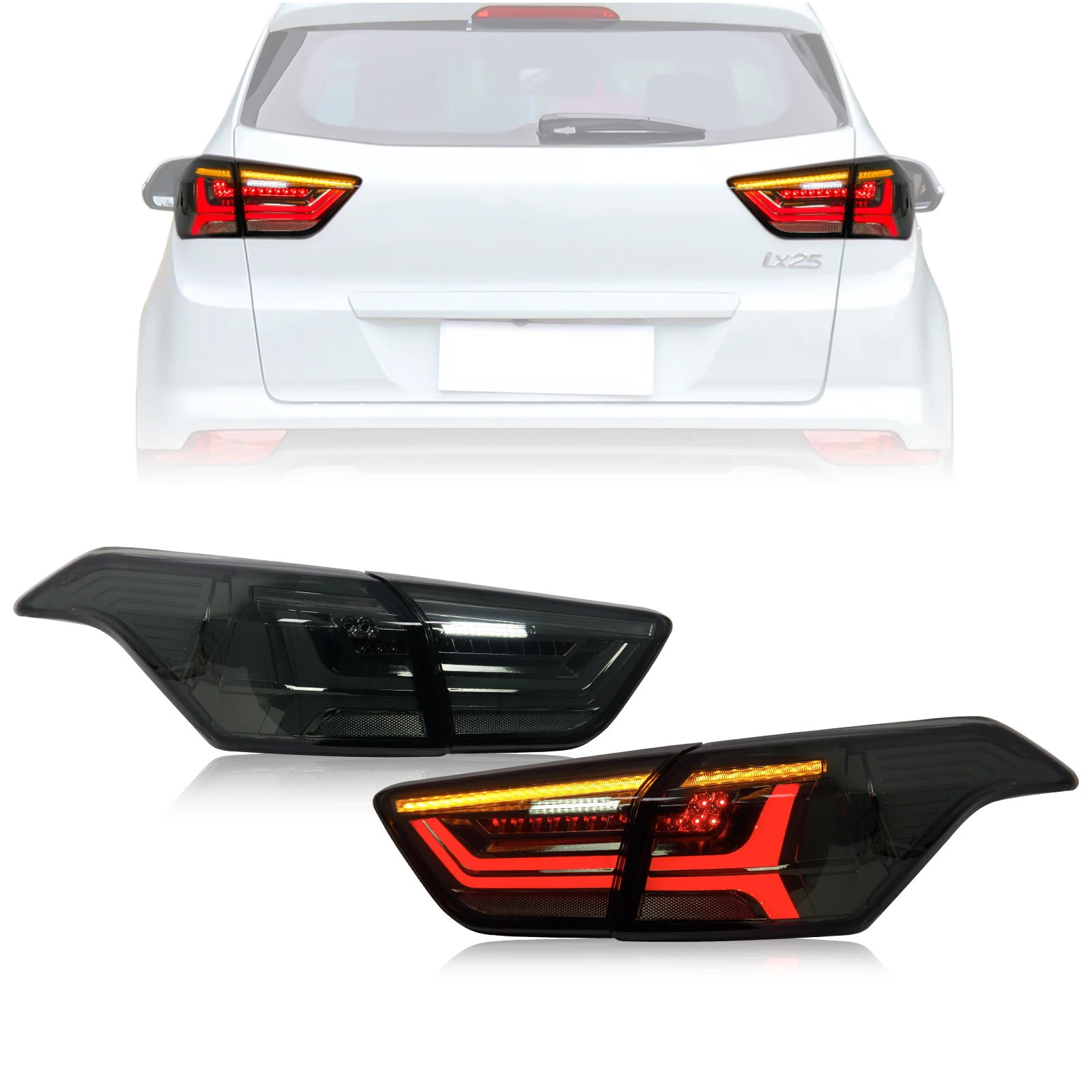 

Premium LED Tail Light Assembly for CRETA/IX25 2020 - Dynamic Signal Upgrade with Modern Design | Car Accessories