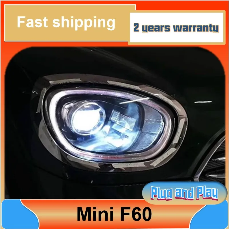 Car Styling for Mini F60 Headlights 2017-2019 Countryman F60 headlight BMW DRL Turn Signal Low High Beam Projector Lens