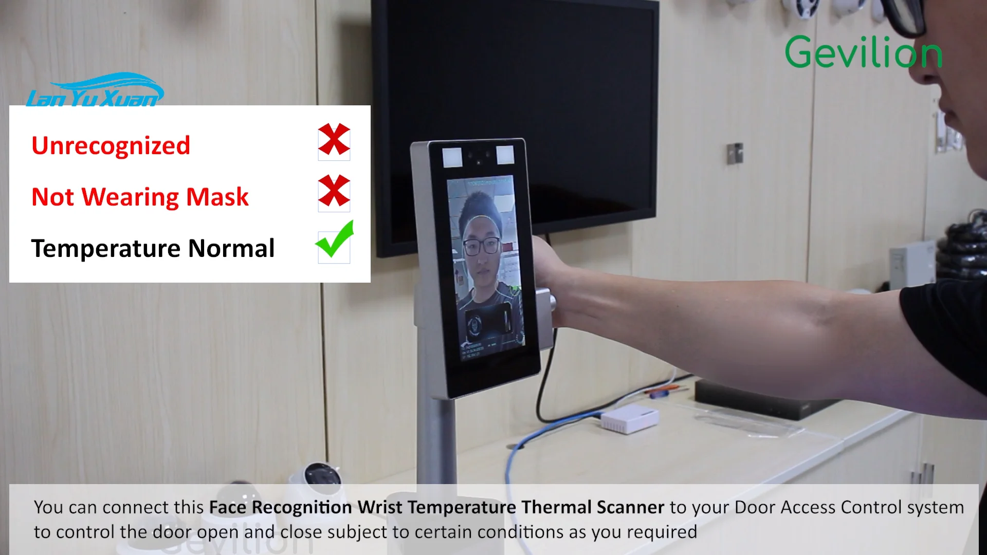 Temperature Measurement Wrist AI Face Recognition Access Control Temperature Measurement Thermal Scanner Wall mounted