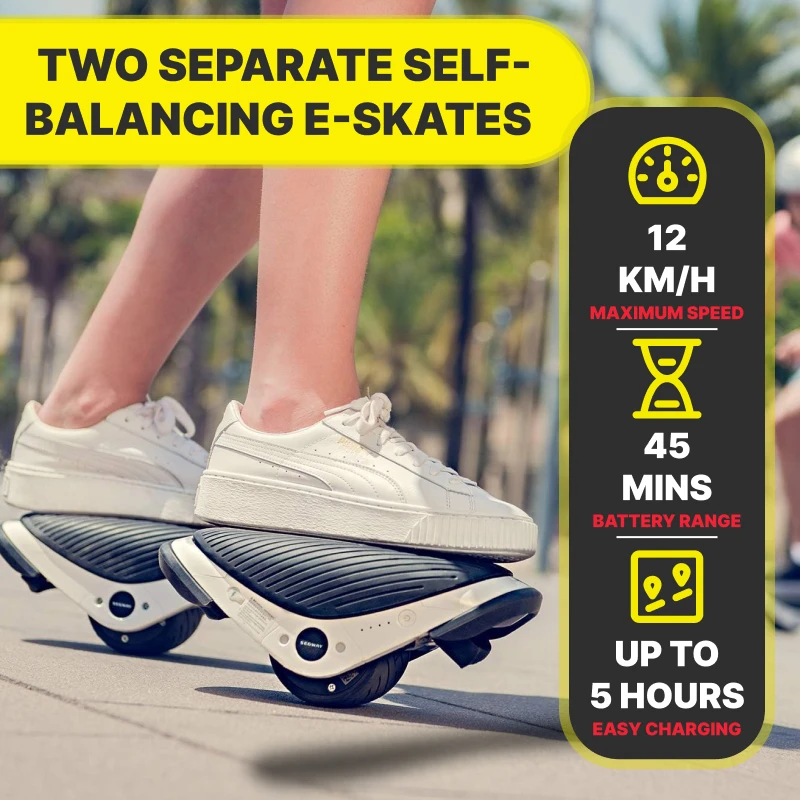 

Segway-Ninebot Drift W1, Electric Roller Skates Hovershoes, Two Wheels self Balancing Scooter with RGB LED, for Kids and Adults