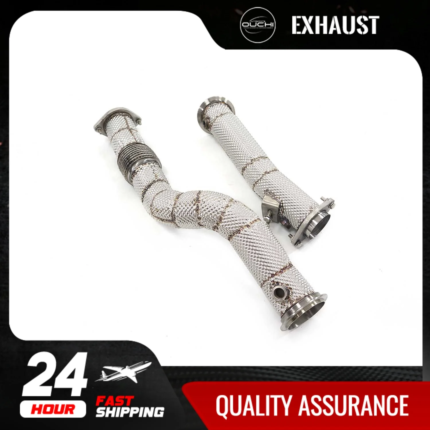 Fast shipping in 24 hours catback for BMW M3 M4 G80 G82 OUCHI stainless steels exhaust system With heat shield without catalytic