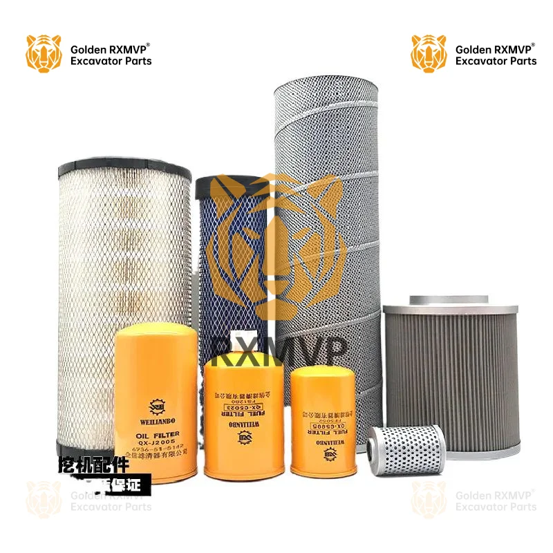 For Xcmg Xe150b Engine Oil Diesel Grid Air Filter, Hydraulic Return Oil Inlet Oil Maintenance Accessories