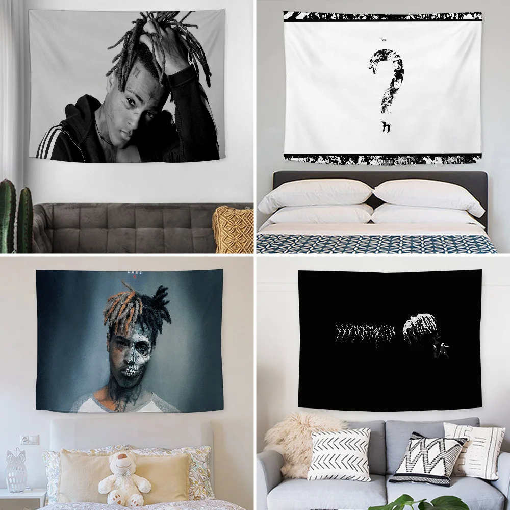 

Hip Hop Z-XXXTentacion Tapestry Decoration party Background Hanging Cloth Bedroom Tapestry Room Decor Aesthetic