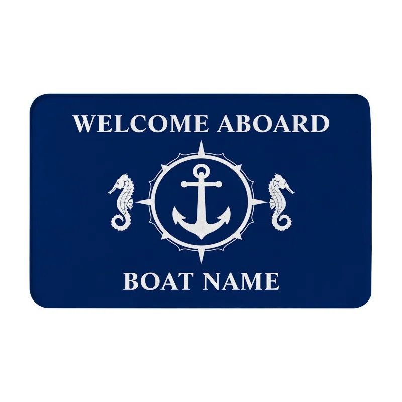 Dark Blue Anchor Nautical Door Mats Soft Entry Door Mats Kitchen Mats Living Room Rugs Bathroom Mats Small Rugs