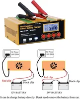 12A Automatic Battery Charger 12V/24V Car Battery Charger Smart Trickle Maintainer for Most Lithium, Lead-Acid, AGM Batteries
