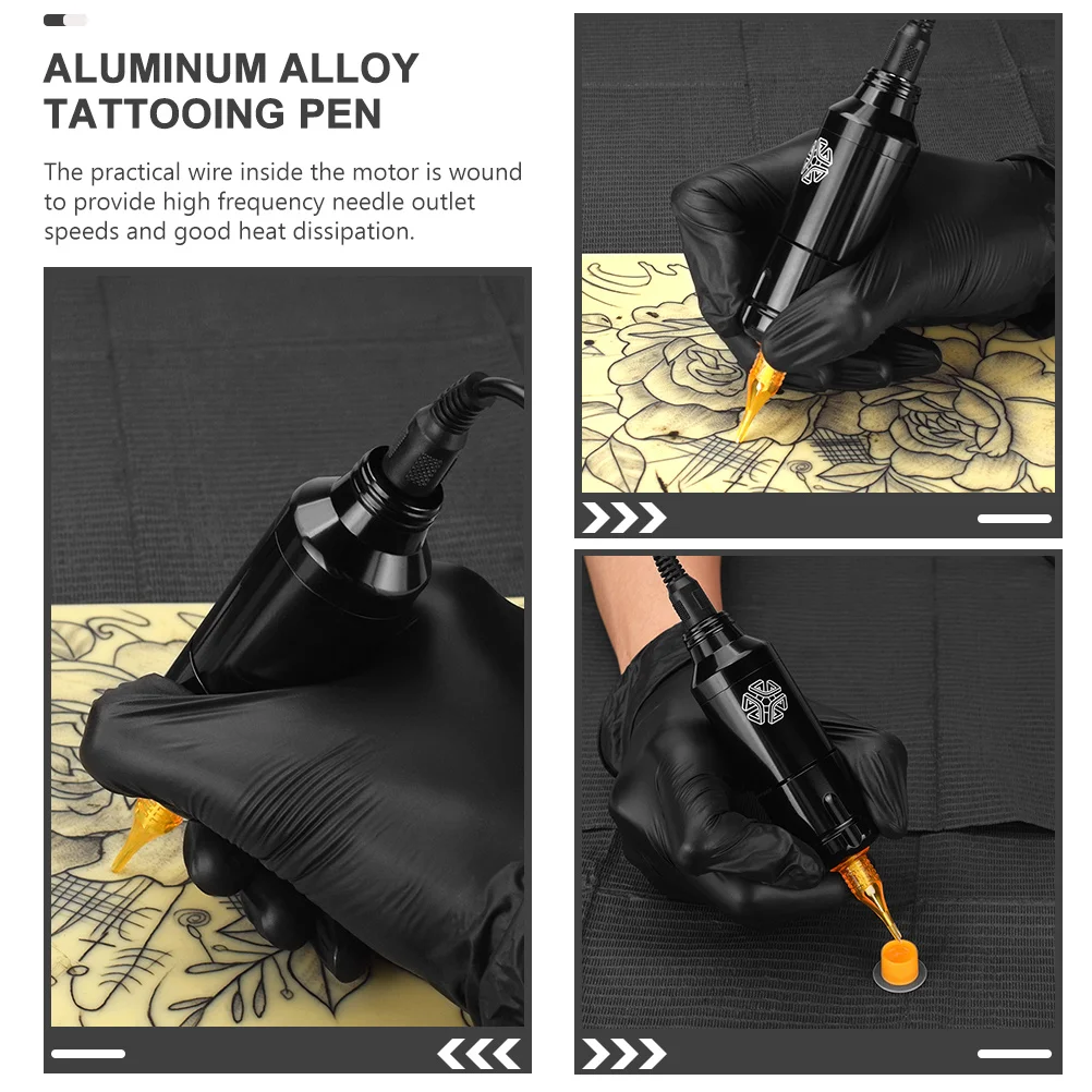 

Rotary Tattoo Pen Portable Lightweight Aluminum Alloy Electric Tattooing Pen for DIY Simple Line Tattoos Professional Tattoos