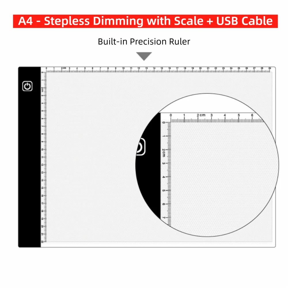 Three Level Dimmable Led Light Pad Brightness Adjustable Light-transmitting Painting Pad A4/A5 Eye Protection