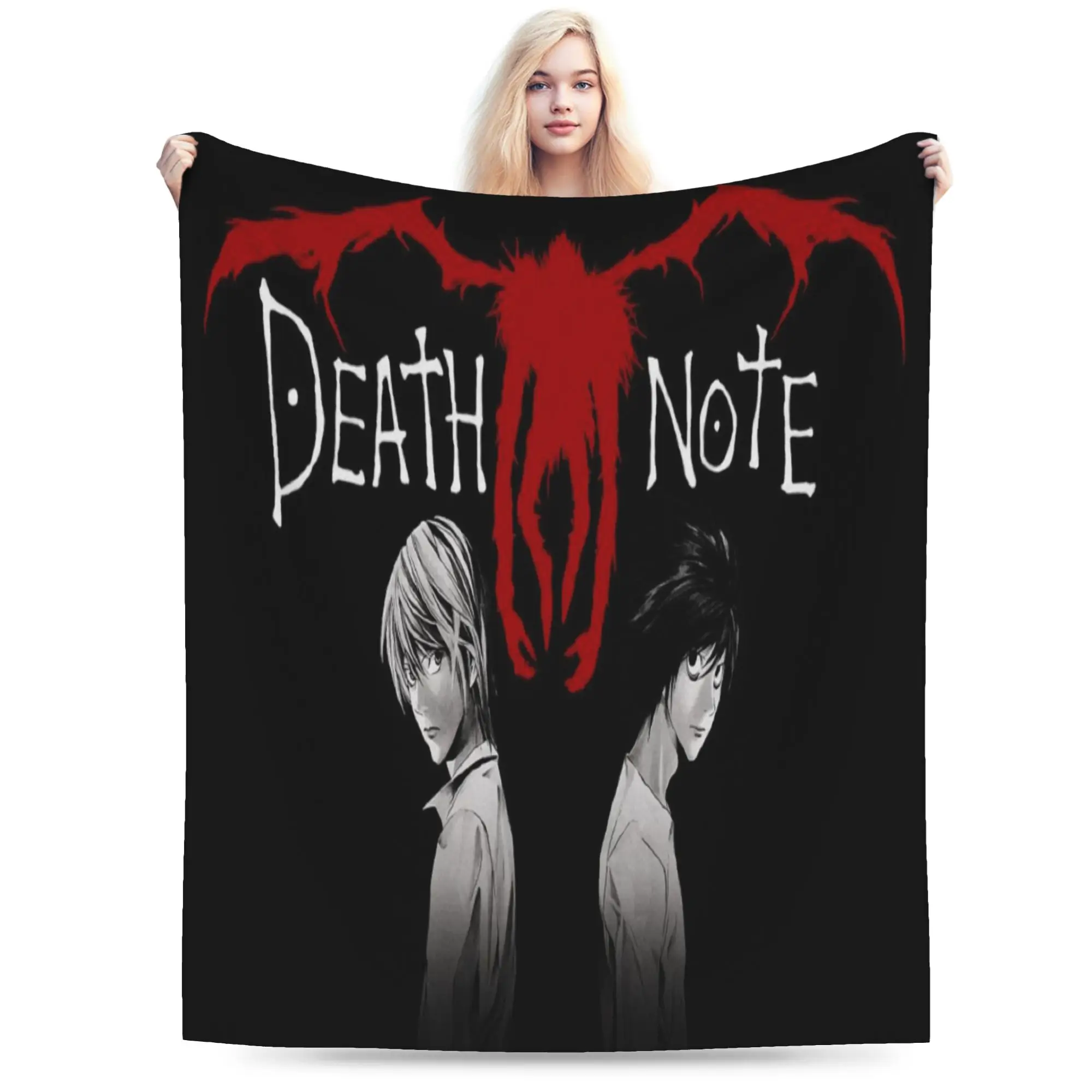 deaths notes anime catoon Merch Blanket Lightweight Thin Fleece  Throw Blanket Comfortable Quilt