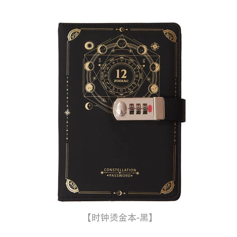 Cosmic planet code book with lock diary retro notebook college student notepad creative boys code book journal notebook