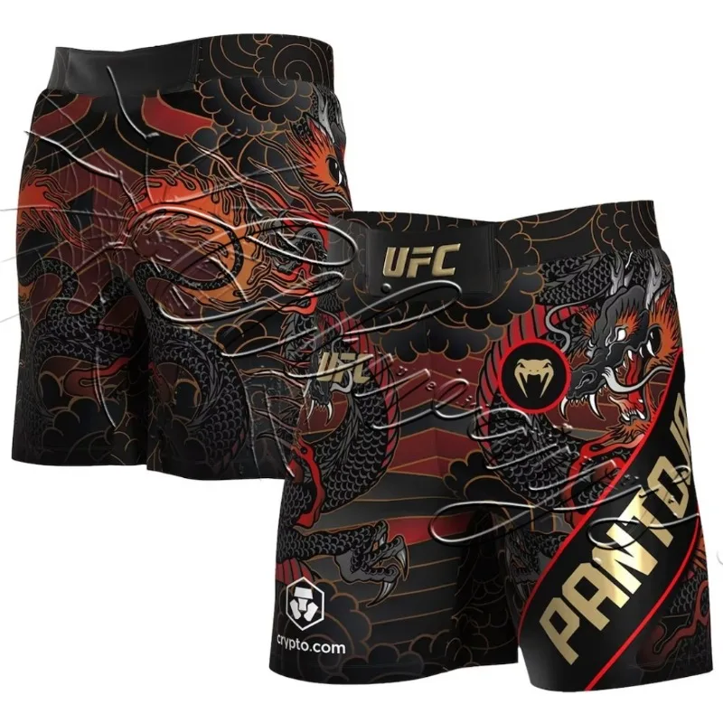 

2026 Summer New UFC MMA Men's Sports Fitness Breathable Quick Drying Shorts Super Large Authentic Boxing Jujutsu Training Shorts