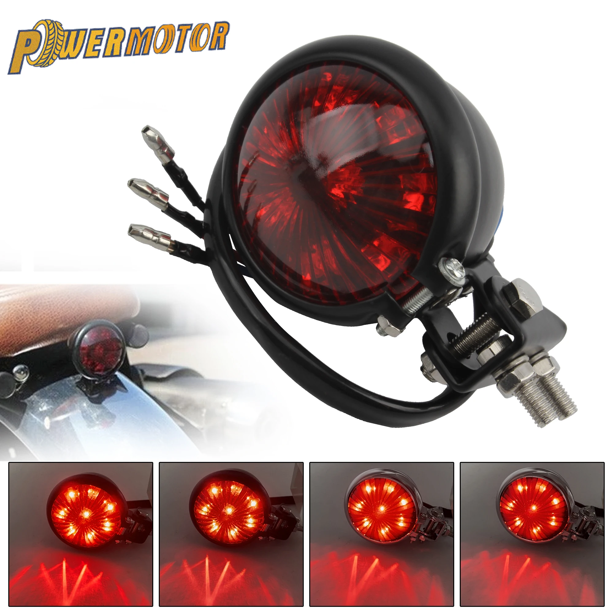 

Задний фонарь мотоцикла, универсальная Модифицированная задняя фара тормоза, красный индикатор