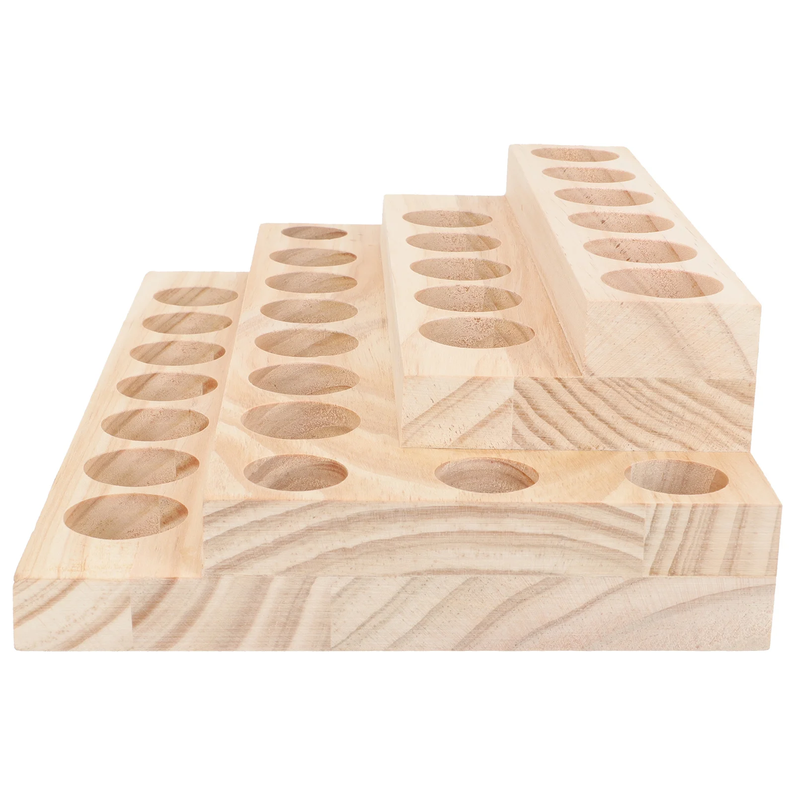 1 قطعة صندوق تخزين الزيت العطري حامل عرض خشبي للمنزل منظم سطح المكتب حافظة خشبية متينة حامل زجاجة زيت طبيعي