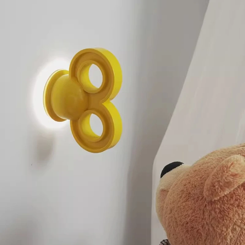 Golden Key Full Spectrum Children's Room Wall Light Creative Nordic Modern Simple Bedhead Bedroom Light Fixture