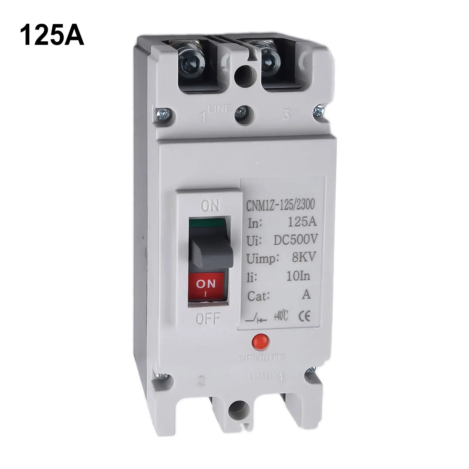 DC Circuit Breaker 2P DC Circuit Breaker MCCB Solar Battery PV System Overload Current Leakage Protection 100A 125A 160A