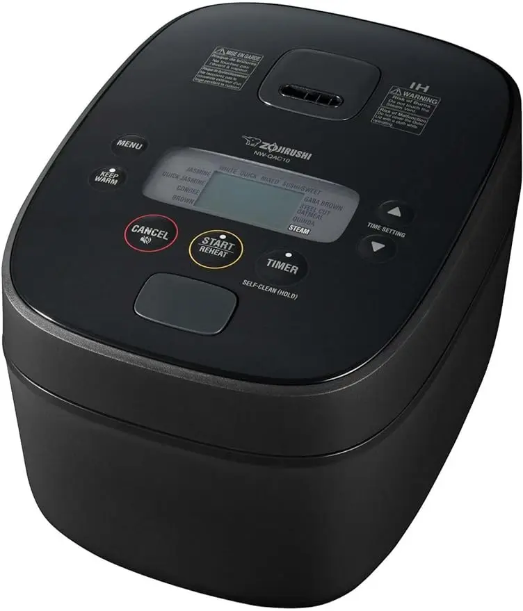 NW-QAC10 Induction Rice Cooker and Warmer, 5.5 Cup Capacity, Black, 9.25 x 12.25 x 7.88