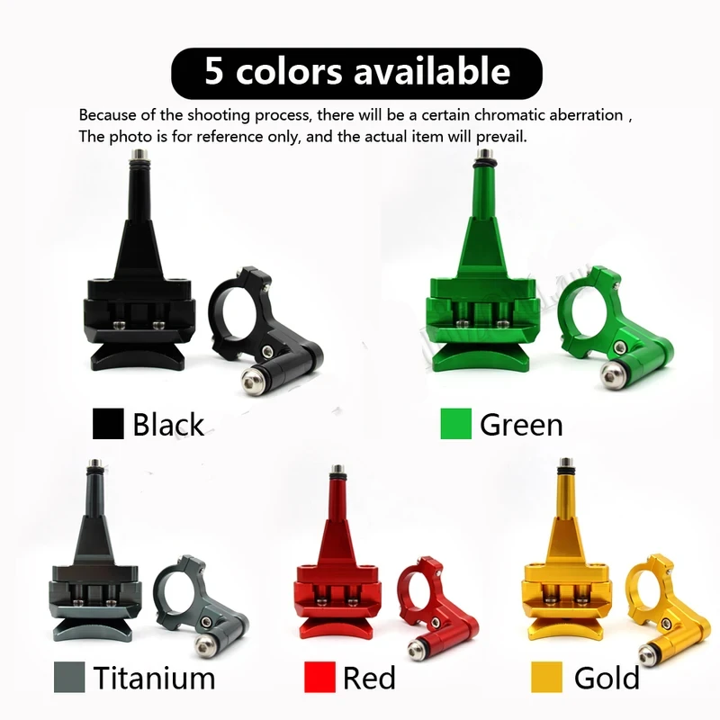 รถจักรยานยนต์อุปกรณ์เสริมพวงมาลัย Stabiliseren Demper Bracket Mount CNC อลูมิเนียมสําหรับ KAWASAKI Ninja 400 Ninja 400 EX400 2018-202