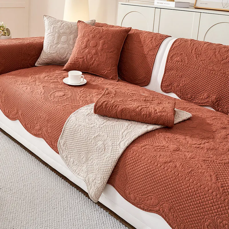 Cotton Sofa Cushion Soft Silicone Anti Slip Pad Wide Edge Wrapping Machine Wash Is Not Easy To Fade Living Room Decoration