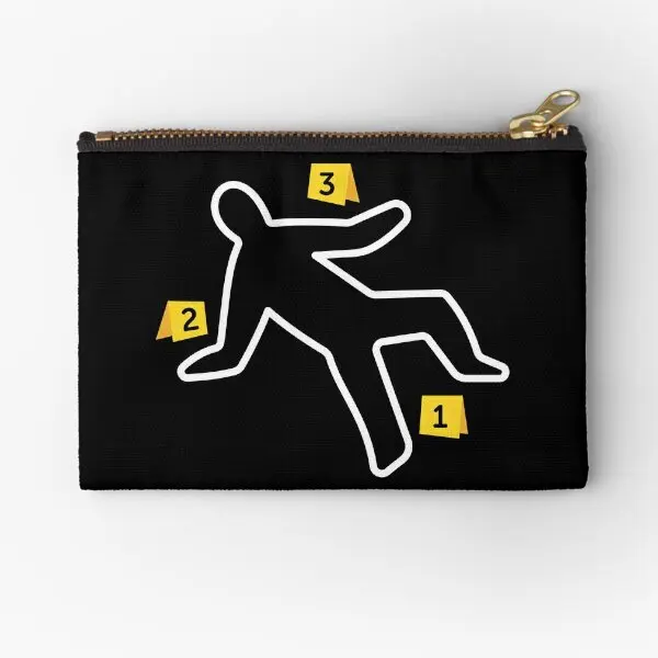 Crime Scene Evidence Markers  Zipper Pouches Storage Socks Men Bag Underwear Coin Wallet Panties Key Small Pocket Women Cosmetic