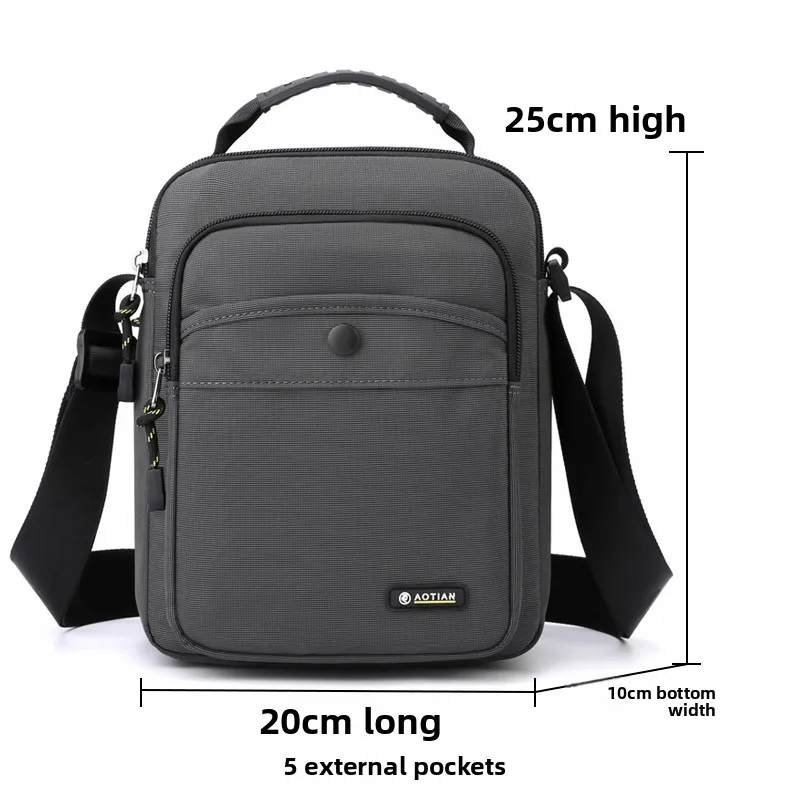 

Ultra-Light Men's Casual Nylon oulder Bag Handbag Crossbody Bag Water-Resistant Multi-Layer Men's Fabric Bag