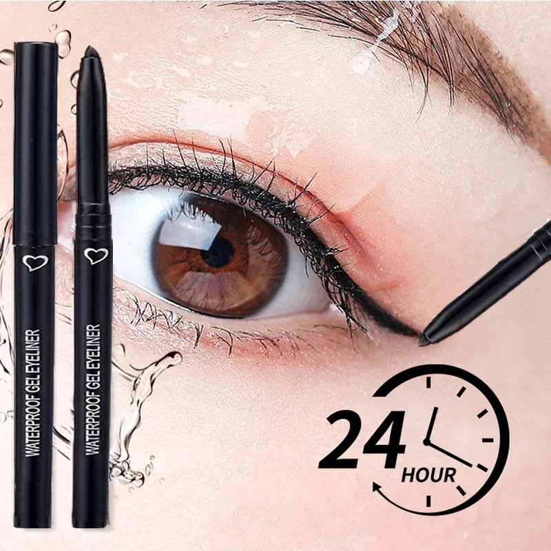 Waterproof Eyeliner Gel Pen Long Lasting Quick Drying Smooth Makeup Beauty Eyeliner Stamp Eye Pencil Cosmetics