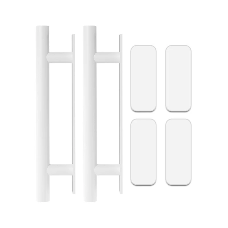 2Pcs Self-Adhesive Furniture Handles Simple Plastic Cupboard Pulls No Drilling Cabinets Drawer Handle Furniture Hardware