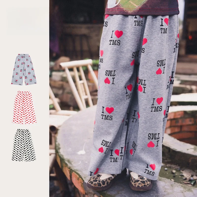 Outdoor Children's Clothing Girls Straight Leg Pants Spring Autumn New Style Camping Breathable Loose Wide Leg Long Trousers
