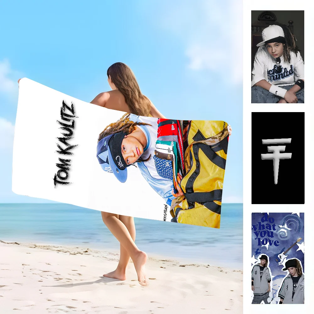 

Funny cartoon Tom Kaulitz Towel Absorbent microfiber beach towel，quick drying, for swimming, camping, yoga and outdoor beach