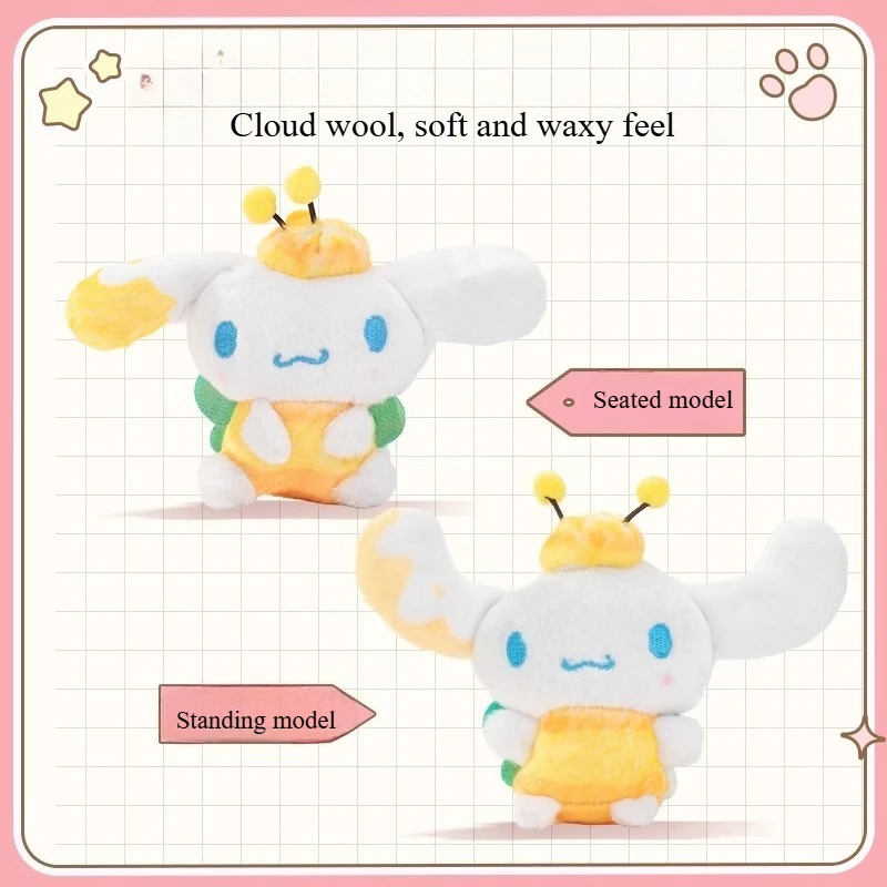 

Sanrio Cinnamoroll Bumblebee Plush Keychain - Adorable Honeybee Stuffed Toy, Kawaii Cartoon Soft Doll Gift for Girls Kids