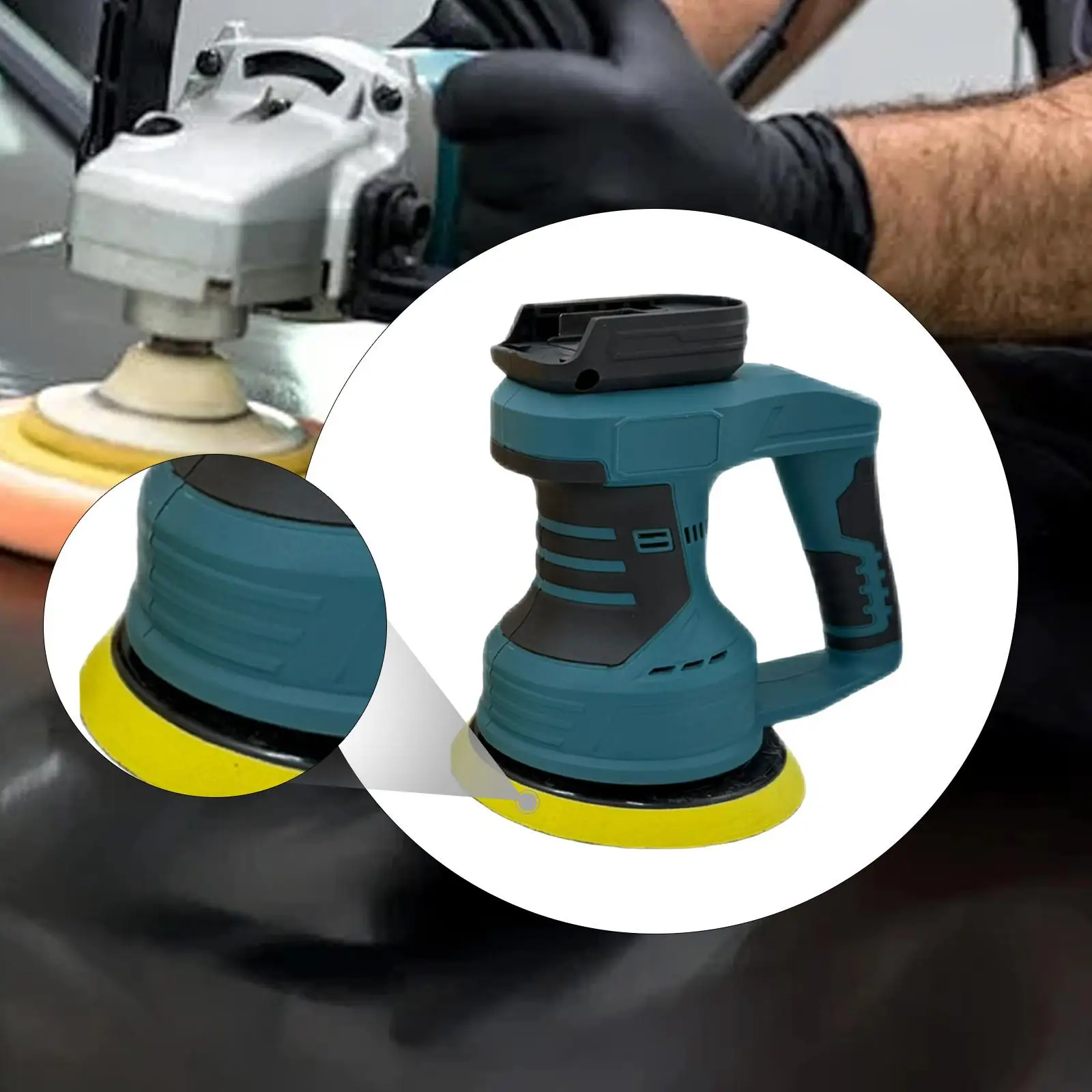 

Car Polisher Surface Waxing Handheld Versatile Lightweight Grinding Compact