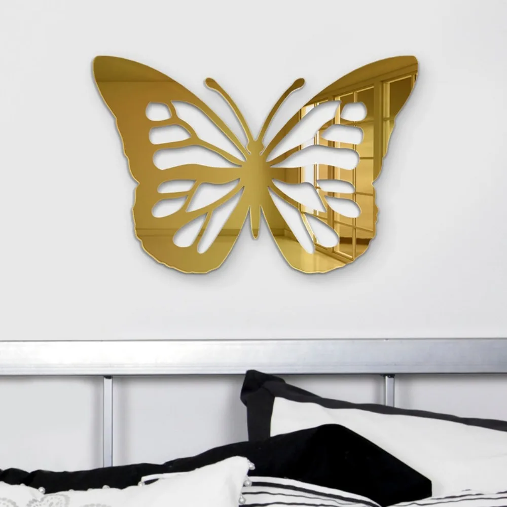 Butterfly Wall Art Cool Dorm Decor Home Decor Butterfly Mirror Acrylic Wall Hanging College Dorm Room Decor view 6