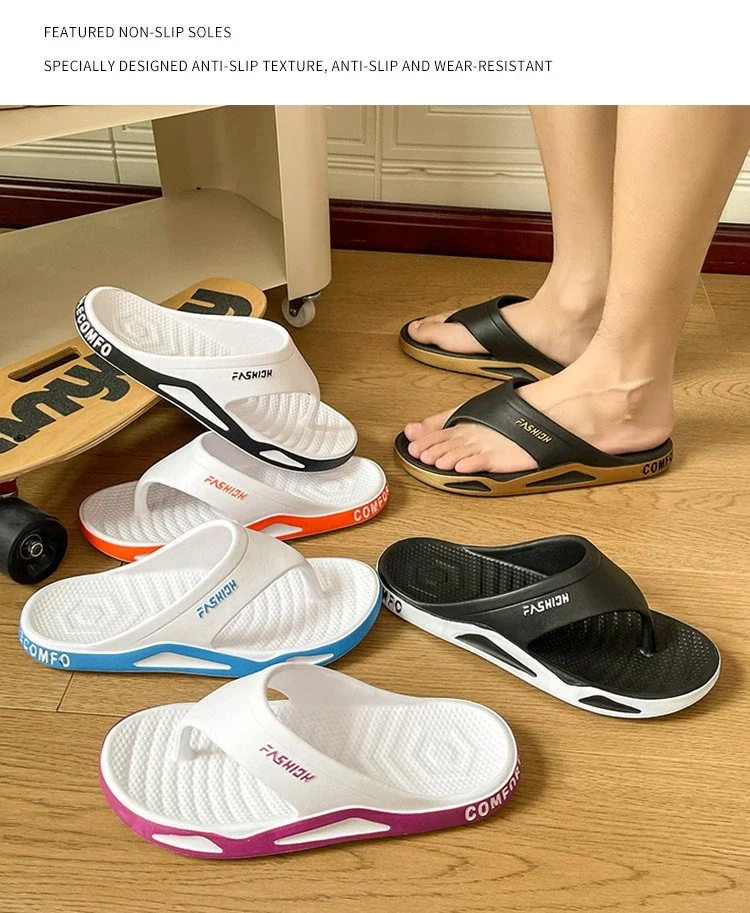 Hochwertige Marken-Flip-Flops für Herren, Sommer-Strand-Flip-Flops für Herren und Damen, modisch, atmungsaktiv, lässig, Strand-Hausschuhe für Herren, Sommer, Outdoor – Detail 7