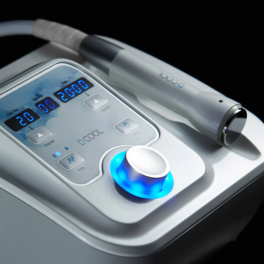 Dcool Portable Cool + Hot + EMS For Skin Tightening Anti Puffiness Facial Electroporation Machine Beauty device
