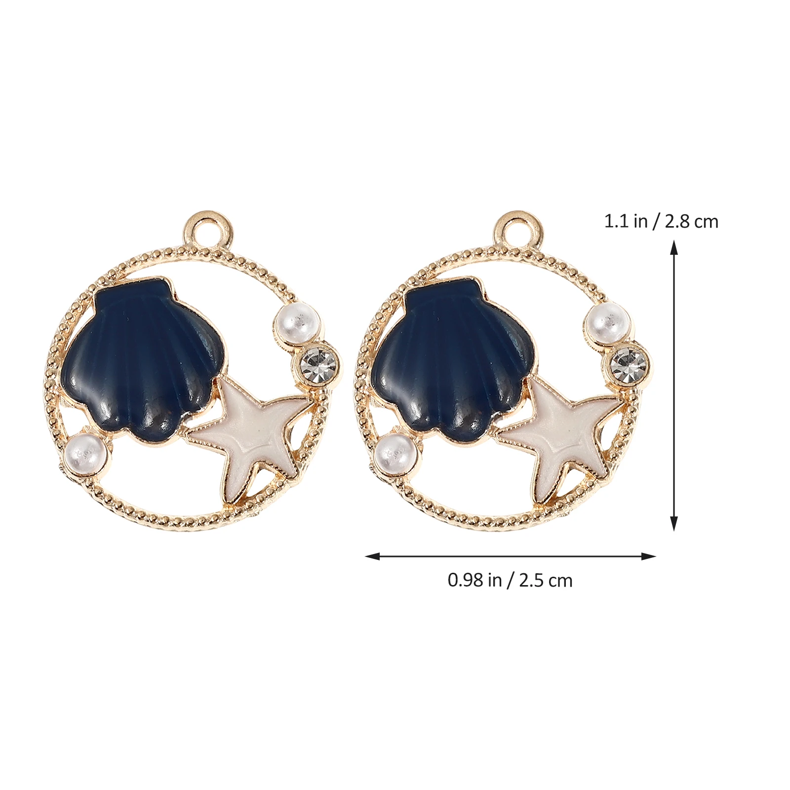 

10 pcs Shell Jewelry Accessories Alloy Seashell Charms Natural Color DIY Necklace Bracelet Making Crafts Lightweight