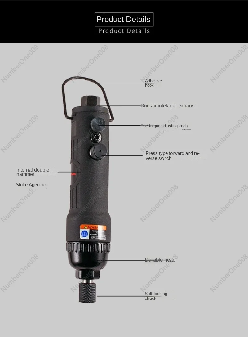 Industrial Grade 6H Air Impact Screwdrivers Air Batch Pneumatic Screw Driver Tool Import Air Screwdriver Screwdriver DC-5602